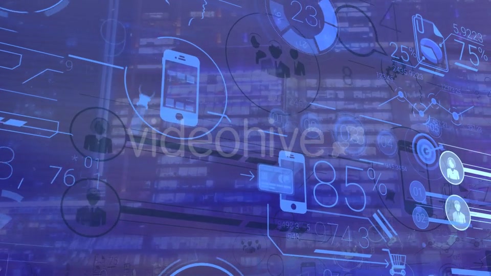 Corporate Infographic And Financial Data On A Blue Background Videohive 20517907 Motion Graphics Image 5