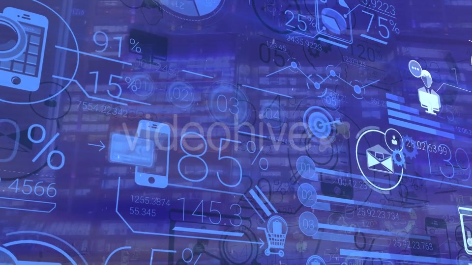 Corporate Infographic And Financial Data On A Blue Background Videohive 20517907 Motion Graphics Image 6