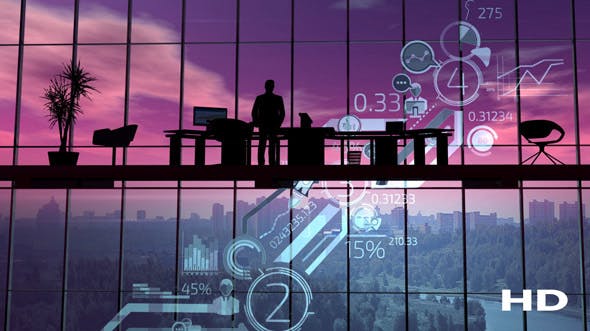 Corporate Infographics On The Office Background - Videohive Download 21508707