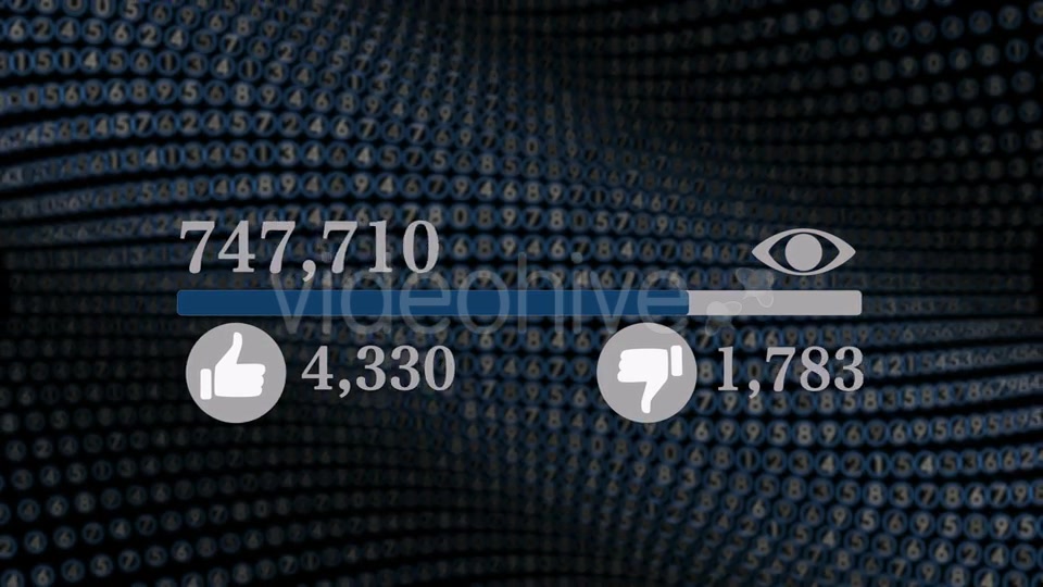 Counter Bar Showing Progress of Video Views going Viral Videohive 21437214 Motion Graphics Image 8