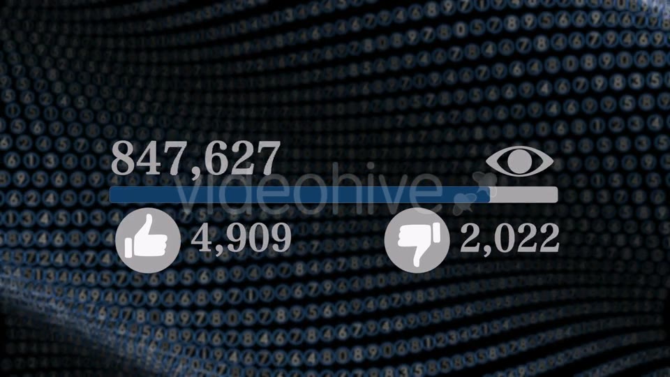 Counter Bar Showing Progress of Video Views going Viral Videohive 21437214 Motion Graphics Image 9