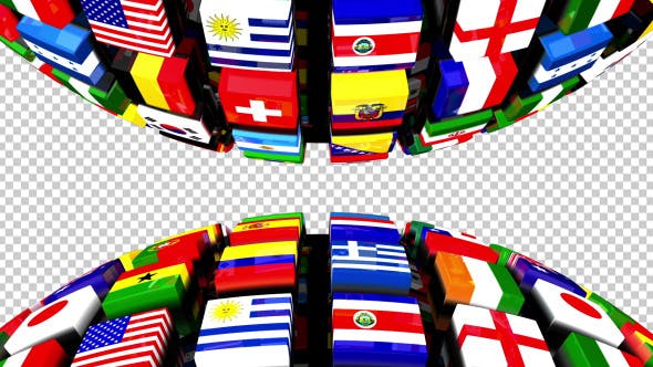 Country Flags Globe Double - 8036175 Videohive Download