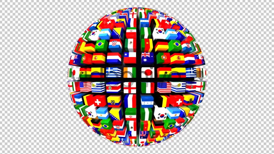 Country Flags Globe Pack (Pack of 2) Videohive 8035776 Motion Graphics Image 2
