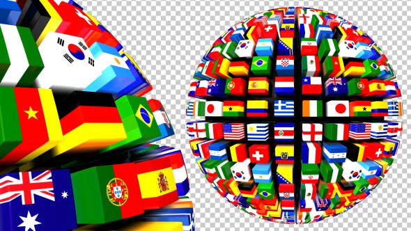 Country Flags Globe Pack (Pack of 2) - 8035776 Download Videohive
