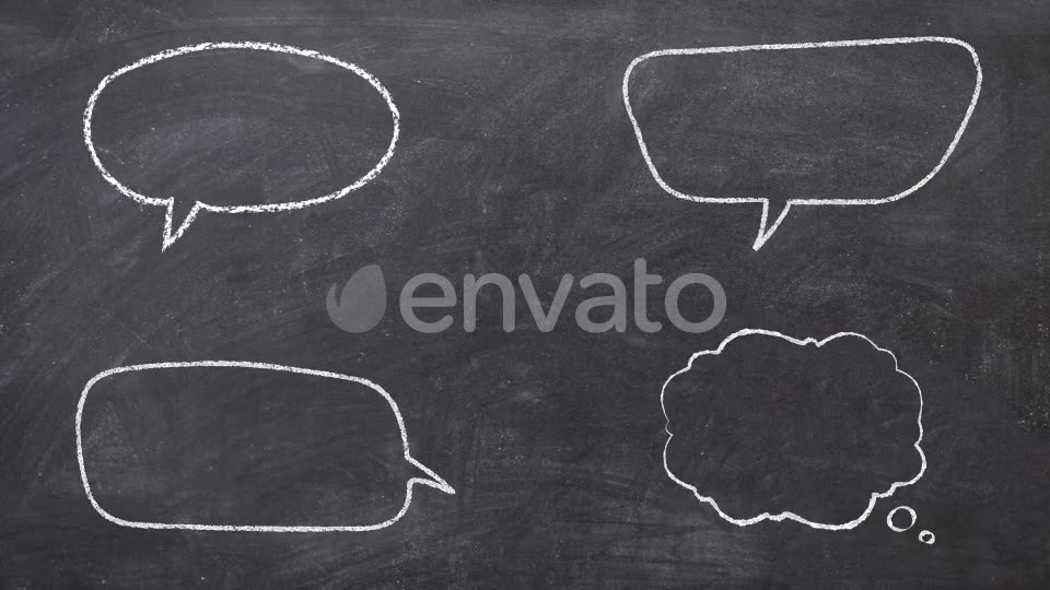 Crayon Style Speech Bubbles Videohive 25921163 Motion Graphics Image 2