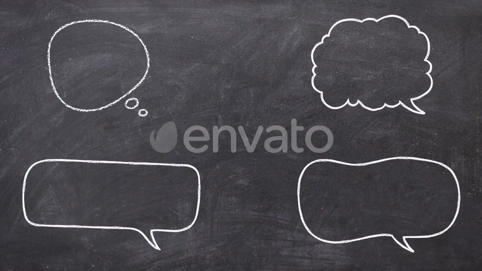 Crayon Style Speech Bubbles Videohive 25921163 Motion Graphics Image 3