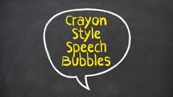 Crayon Style Speech Bubbles - Videohive 25921163 Download