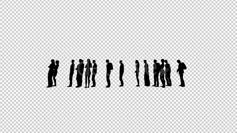 Creative People Silhouettes Standing in Line Videohive 20561028 Motion Graphics Image 1