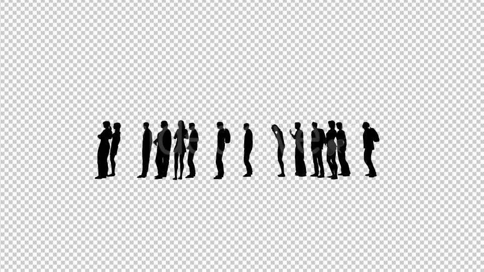 Creative People Silhouettes Standing in Line Videohive 20561028 Motion Graphics Image 2