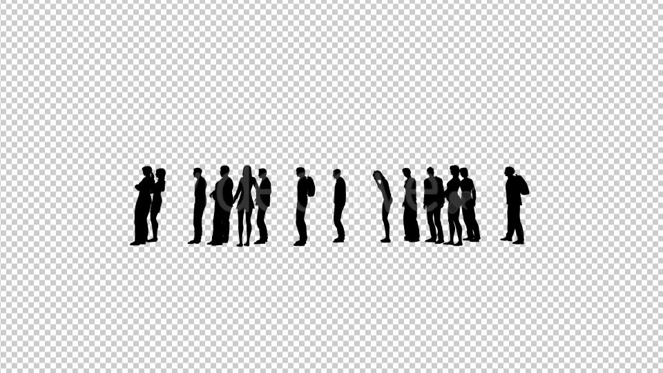 Creative People Silhouettes Standing in Line Videohive 20561028 Motion Graphics Image 3