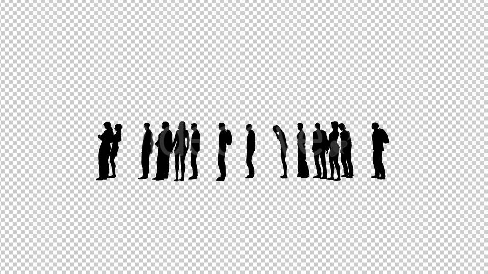 Creative People Silhouettes Standing in Line Videohive 20561028 Motion Graphics Image 4