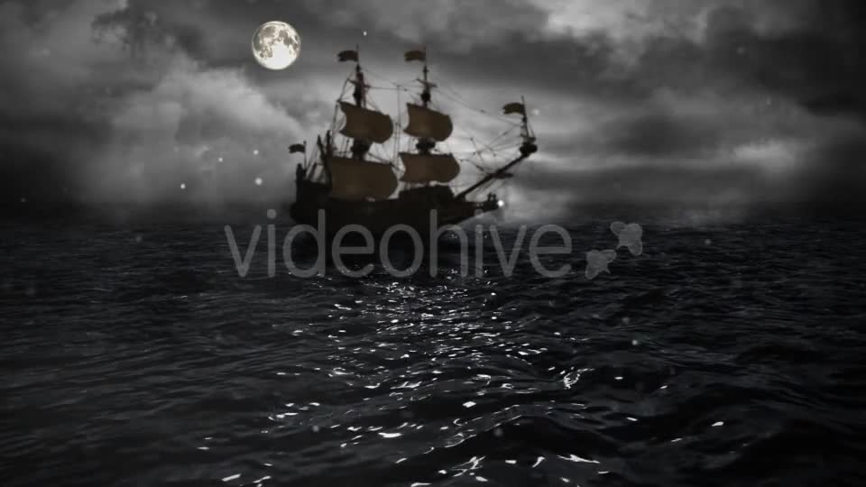 Creepy Ship In The Night Background Videohive 15578132 Motion Graphics Image 1