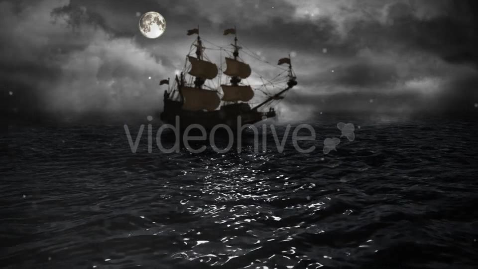 Creepy Ship In The Night Background Videohive 15578132 Motion Graphics Image 2