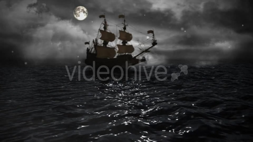 Creepy Ship In The Night Background Videohive 15578132 Motion Graphics Image 3