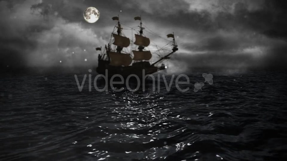 Creepy Ship In The Night Background Videohive 15578132 Motion Graphics Image 6