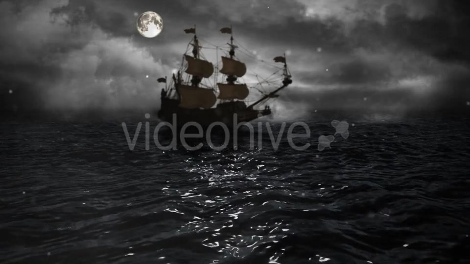 Creepy Ship In The Night Background Videohive 15578132 Motion Graphics Image 7
