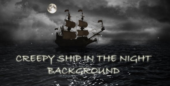 Creepy Ship In The Night Background - 15578132 Videohive Download
