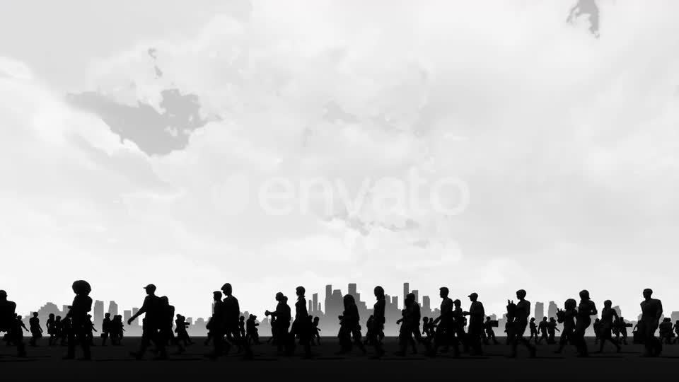 Crowd Silhouettes Videohive 23694736 Motion Graphics Image 1