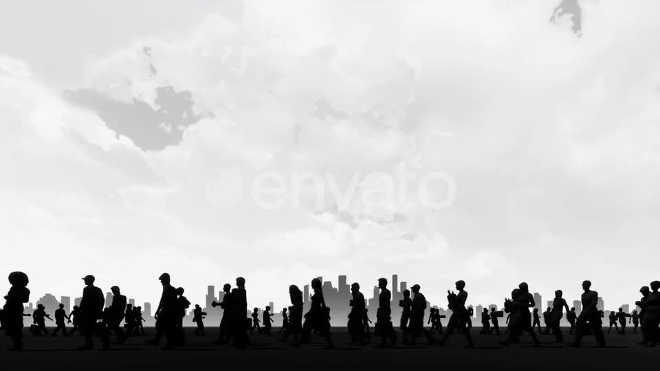 Crowd Silhouettes Videohive 23694736 Motion Graphics Image 2