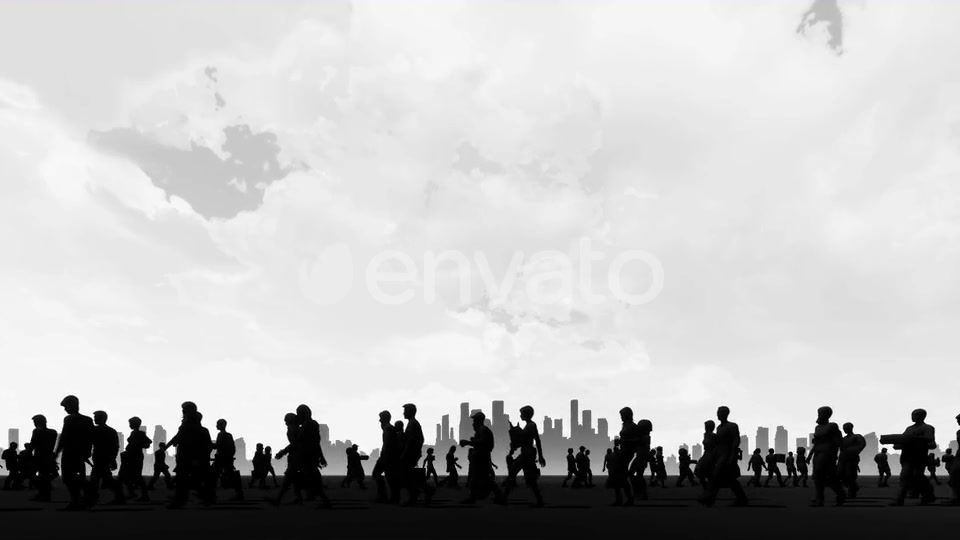 Crowd Silhouettes Videohive 23694736 Motion Graphics Image 4