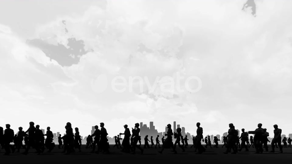Crowd Silhouettes Videohive 23694736 Motion Graphics Image 5