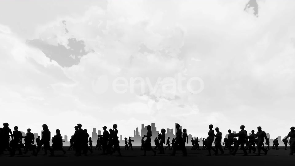 Crowd Silhouettes Videohive 23694736 Motion Graphics Image 6