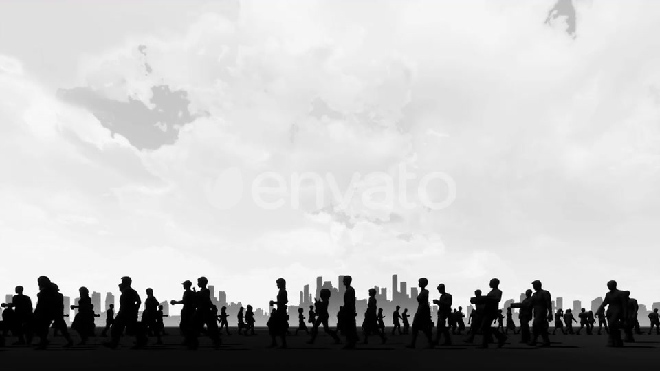 Crowd Silhouettes Videohive 23694736 Motion Graphics Image 7