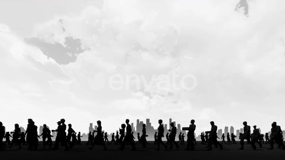 Crowd Silhouettes Videohive 23694736 Motion Graphics Image 8