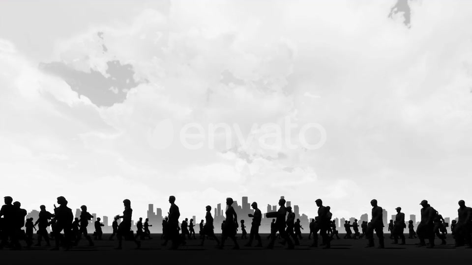 Crowd Silhouettes Videohive 23694736 Motion Graphics Image 9