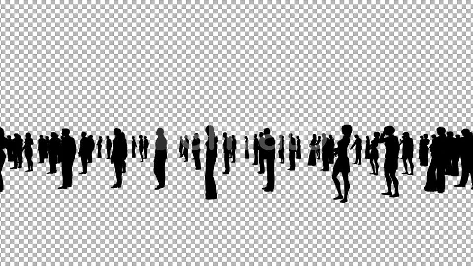 Crowd Silhouettes Waiting Videohive 21847040 Motion Graphics Image 6