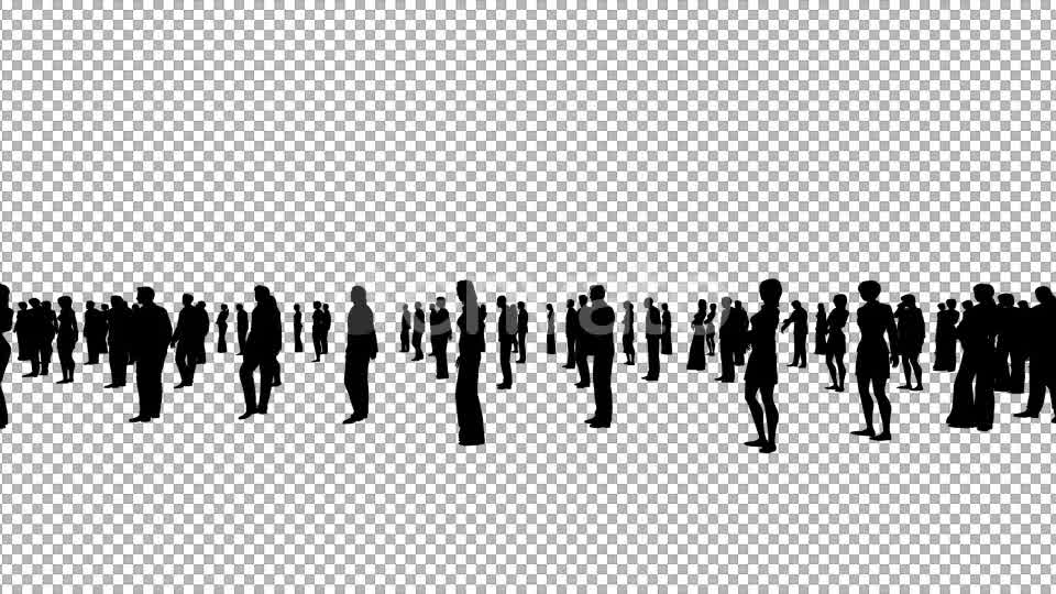 Crowd Silhouettes Waiting Videohive 21847040 Motion Graphics Image 8