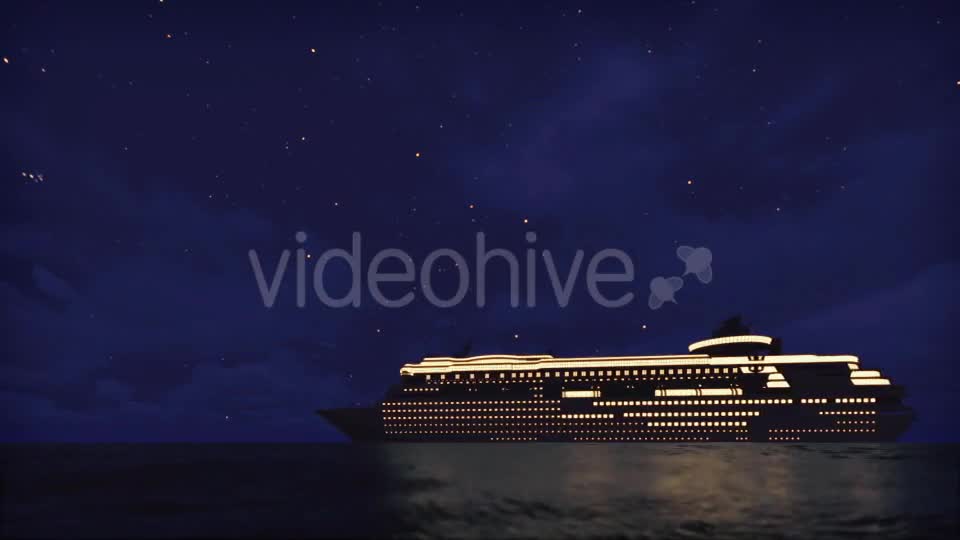 Cruise Ship On The Sea Night Videohive 16814551 Motion Graphics Image 1