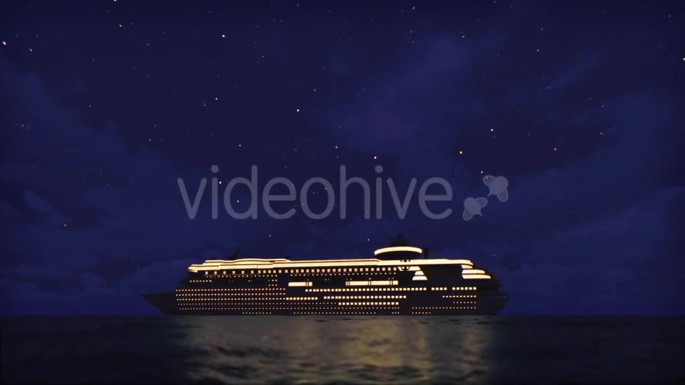 Cruise Ship On The Sea Night Videohive 16814551 Motion Graphics Image 10