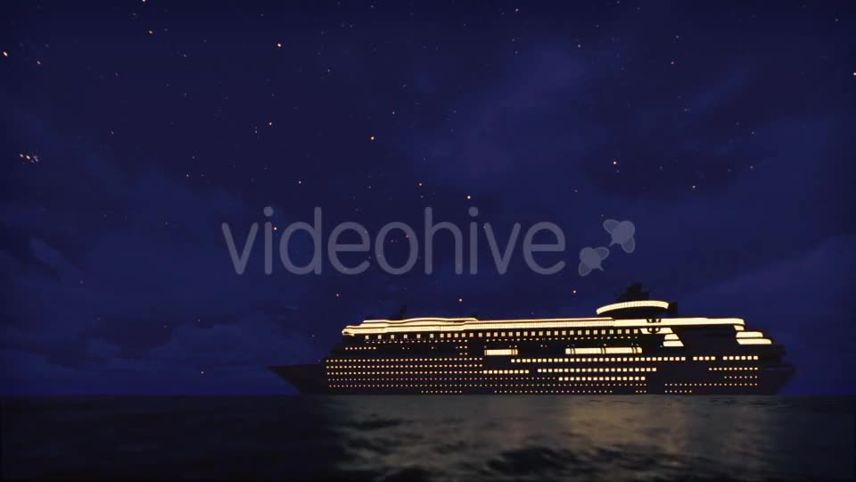 Cruise Ship On The Sea Night Videohive 16814551 Motion Graphics Image 2