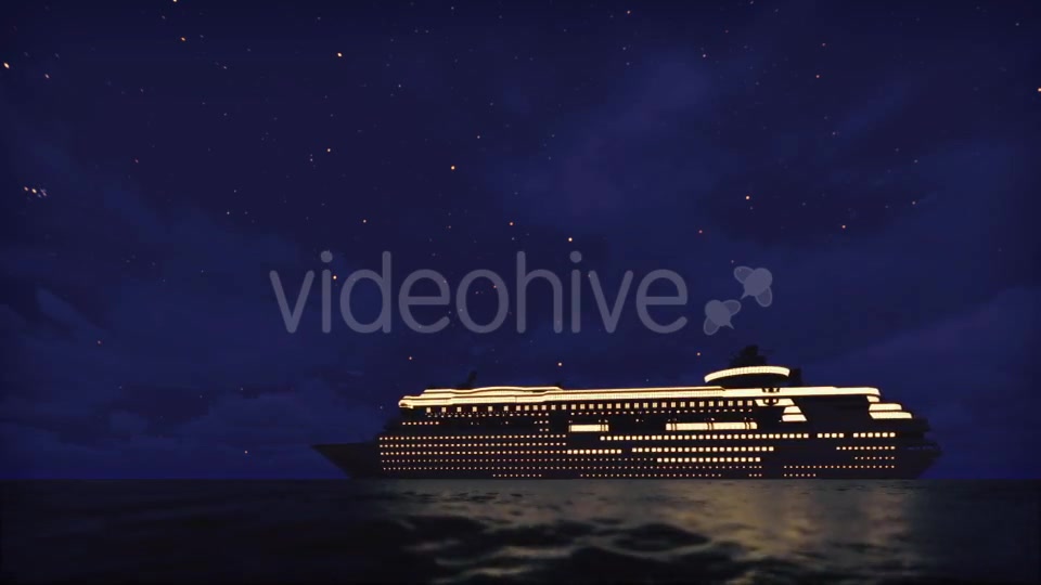Cruise Ship On The Sea Night Videohive 16814551 Motion Graphics Image 3