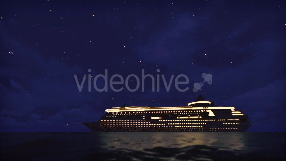 Cruise Ship On The Sea Night Videohive 16814551 Motion Graphics Image 4