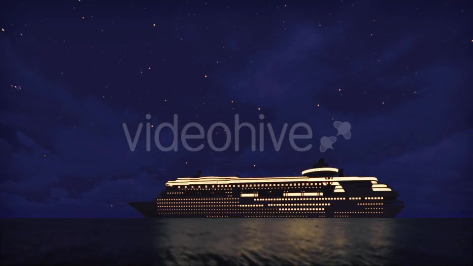 Cruise Ship On The Sea Night Videohive 16814551 Motion Graphics Image 5