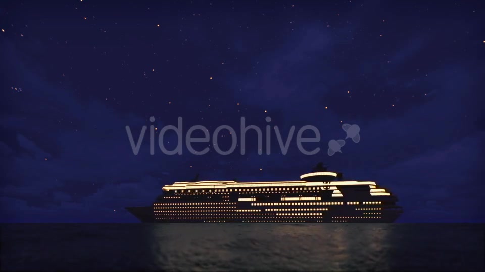 Cruise Ship On The Sea Night Videohive 16814551 Motion Graphics Image 6