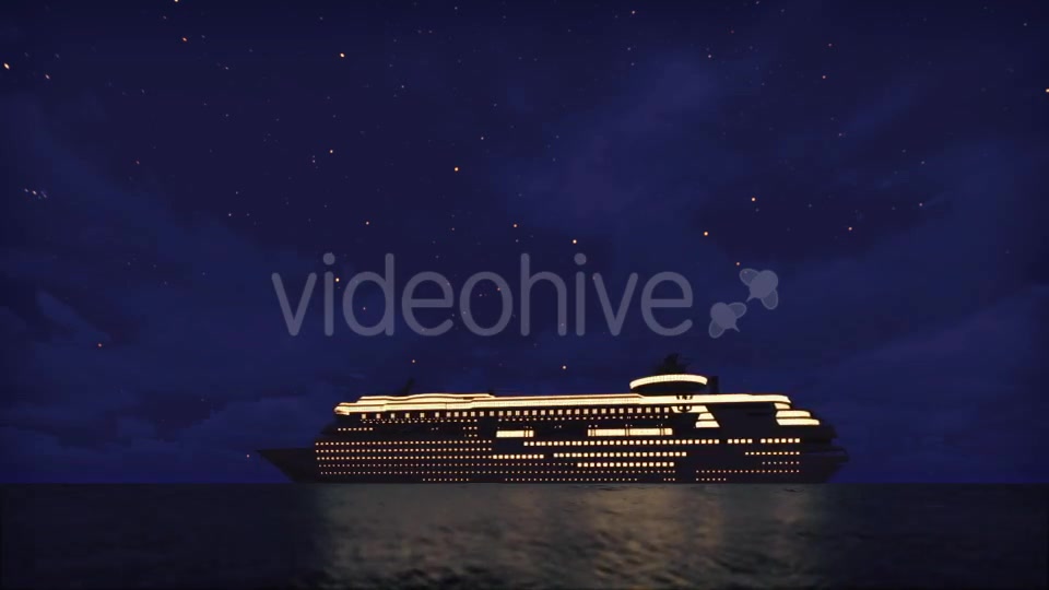 Cruise Ship On The Sea Night Videohive 16814551 Motion Graphics Image 7