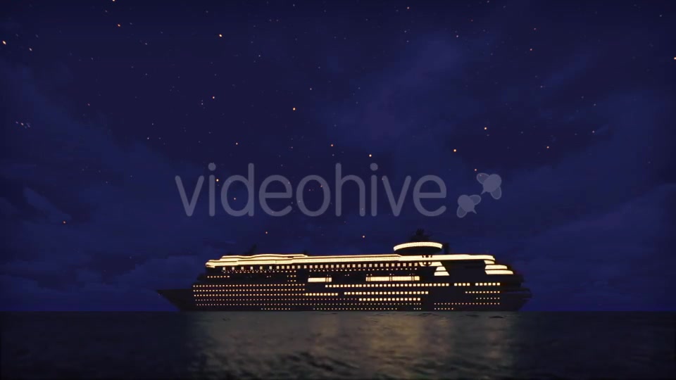 Cruise Ship On The Sea Night Videohive 16814551 Motion Graphics Image 8