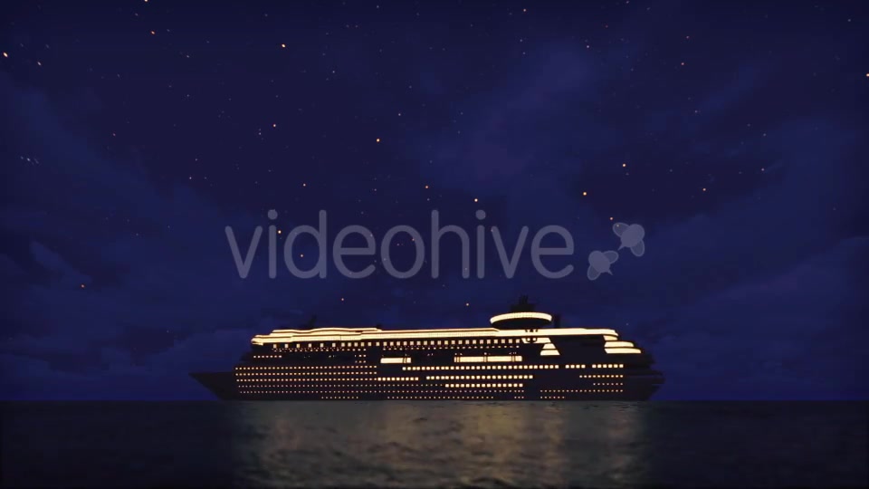 Cruise Ship On The Sea Night Videohive 16814551 Motion Graphics Image 9