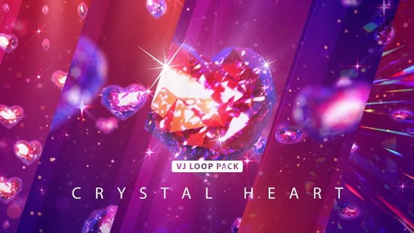 Crystal Heart Vj Loop Pack - 23229634 Download Videohive