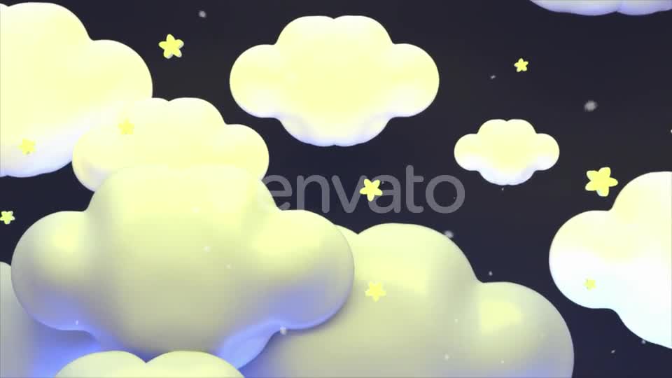 Cute Clouds At Night Videohive 23605340 Motion Graphics Image 1
