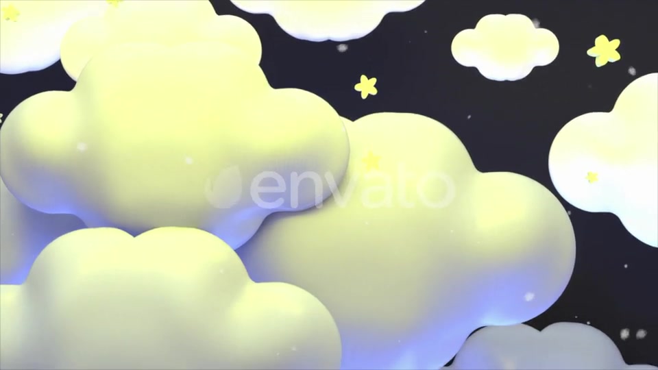 Cute Clouds At Night Videohive 23605340 Motion Graphics Image 4