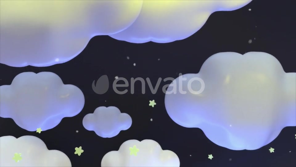 Cute Clouds At Night Videohive 23605340 Motion Graphics Image 5