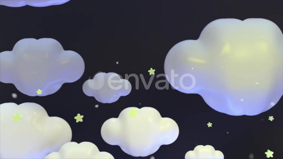 Cute Clouds At Night Videohive 23605340 Motion Graphics Image 8