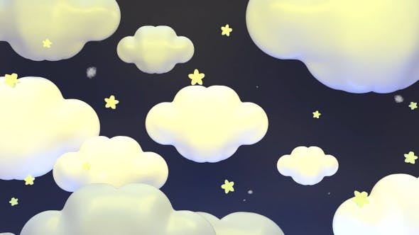Cute Clouds At Night - Download 23605340 Videohive