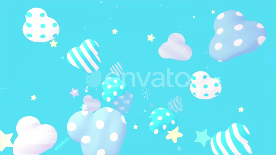 Cute Patterns Clouds Videohive 23487615 Motion Graphics Image 8