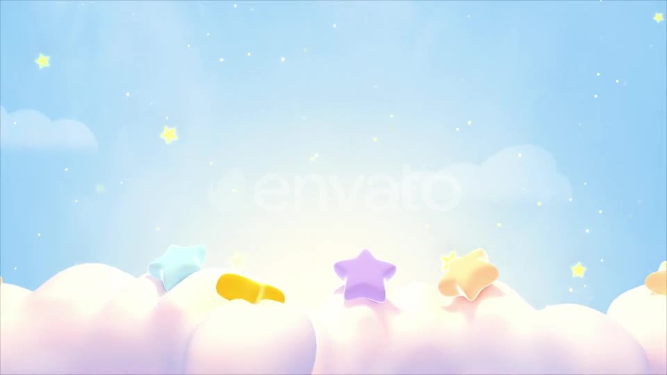 Cute Stars On The Clouds Videohive 24219142 Motion Graphics Image 1