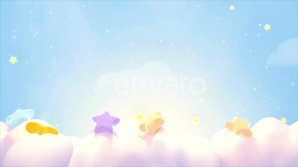 Cute Stars On The Clouds Videohive 24219142 Motion Graphics Image 2